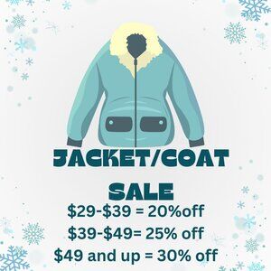 LIMITED TIME - JACKET AND COAT SALE